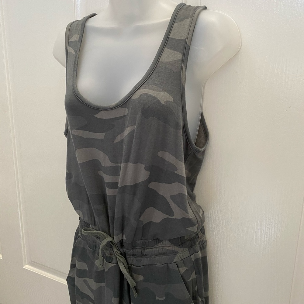 NEW wTag-SPLENDID Green Camouflage Tank Jumpsuit M